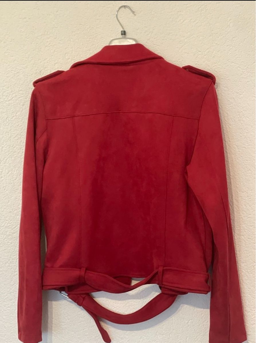 Jacken: Chicoree Wildlederimitat Jacke - Grösse M - Herbst Rot – Neu und originalverpackt aus Birr von Elines 4