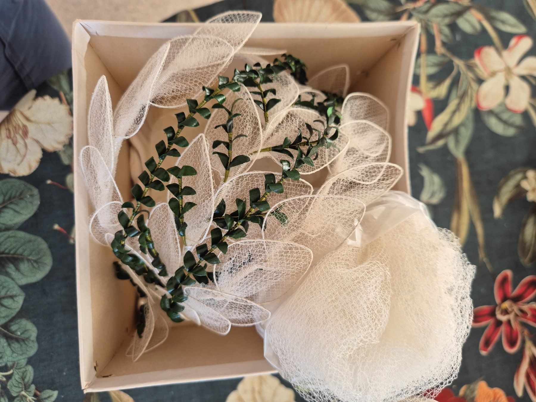 Haarschmuck: Set- Myrtenkranz und Schleier, antik – Gebraucht aus Bern von aronari 5