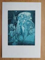 Exlibris Evgenia Timoshenko - Radierung Eros und Thanatos