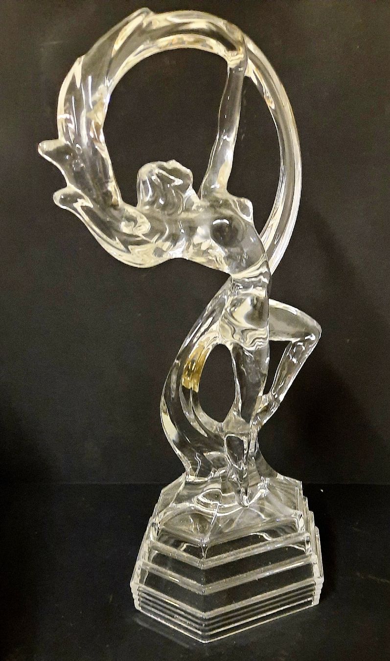 Statuette: BELLE VERRERIE ART - DECO" DANSEUSE " – Usato da Genève venduto da Enigme8