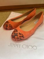 Ballerinas JIMMY CHOO orange Leder Grösse 38 neuwertig