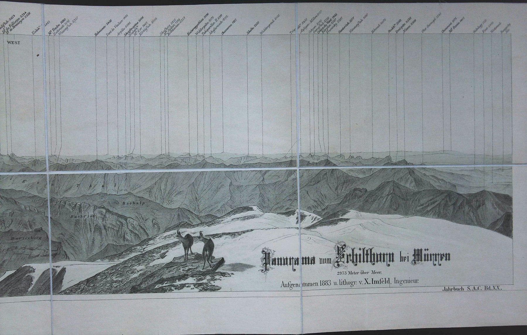 Cartine & Atlanti: Schilthorn Panorama 1883 – Usato da Rafz venduto da Helvet32