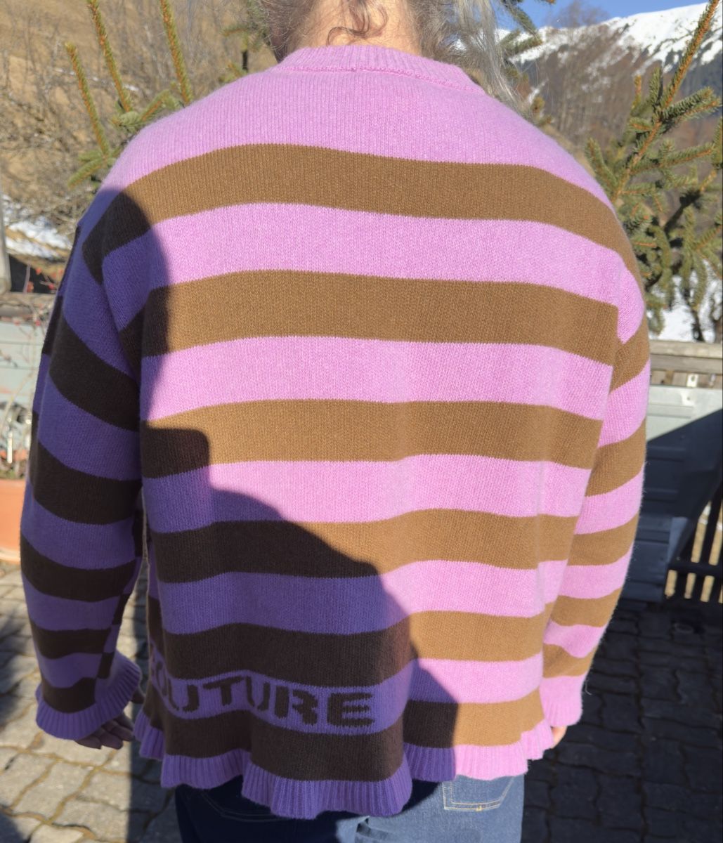 Pullover & Sweatshirts: SEMICOUTURE Pullover gestreift lila braun Grösse S – Neu (gemäss Beschreibung) aus Landquart von Happyhippo42 2