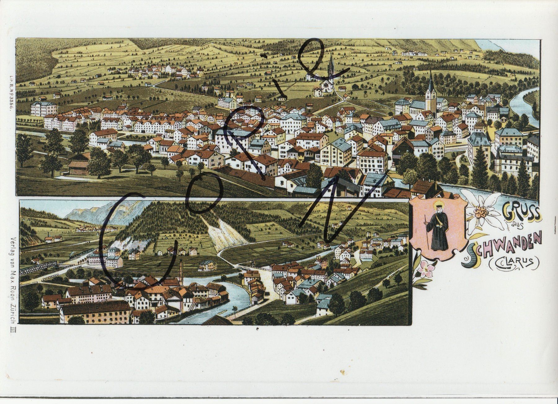 Cartoline postali: Gruss aus Schwanden – Usato da Fällanden venduto da Blausegelfliege