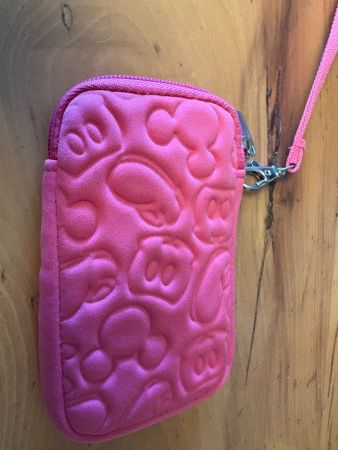 Pochette Disney Mickey Mouse rose avec dragonne– Comme neuve