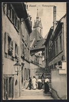 Basel, Totengassem Blick die Treppe hina