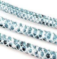 Lederband (Kunstleder)  Schjlange blau 5,5mm  50cm