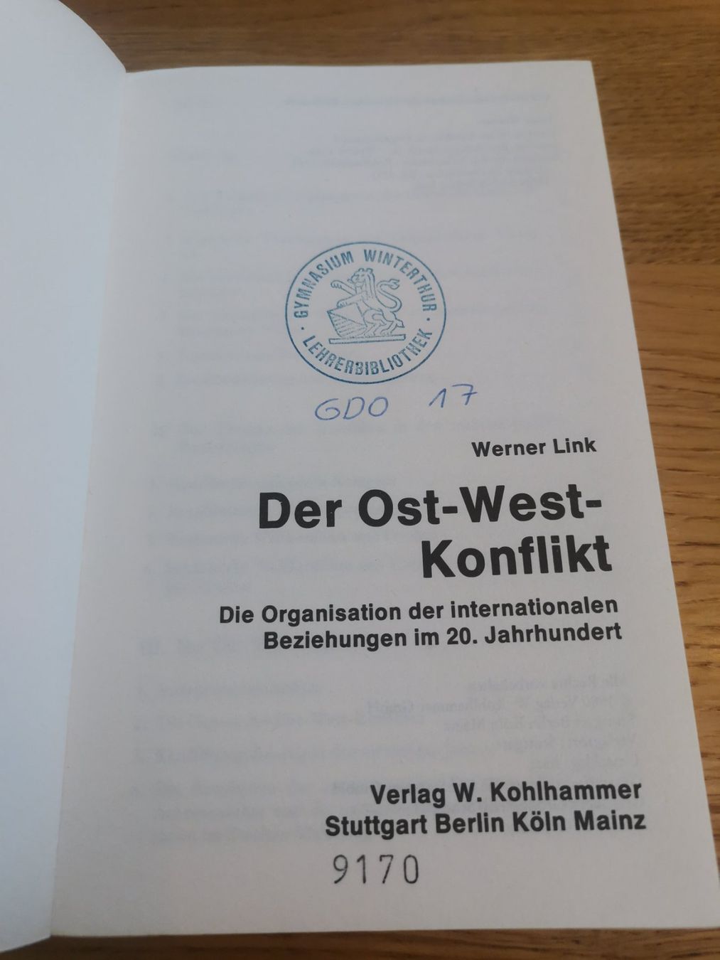Libri: Der Ost-West-Konflikt – Usato da Wiesendangen venduto da MMoretto 1