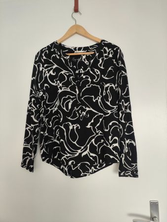 Bluse Street One schwarz weiß 36