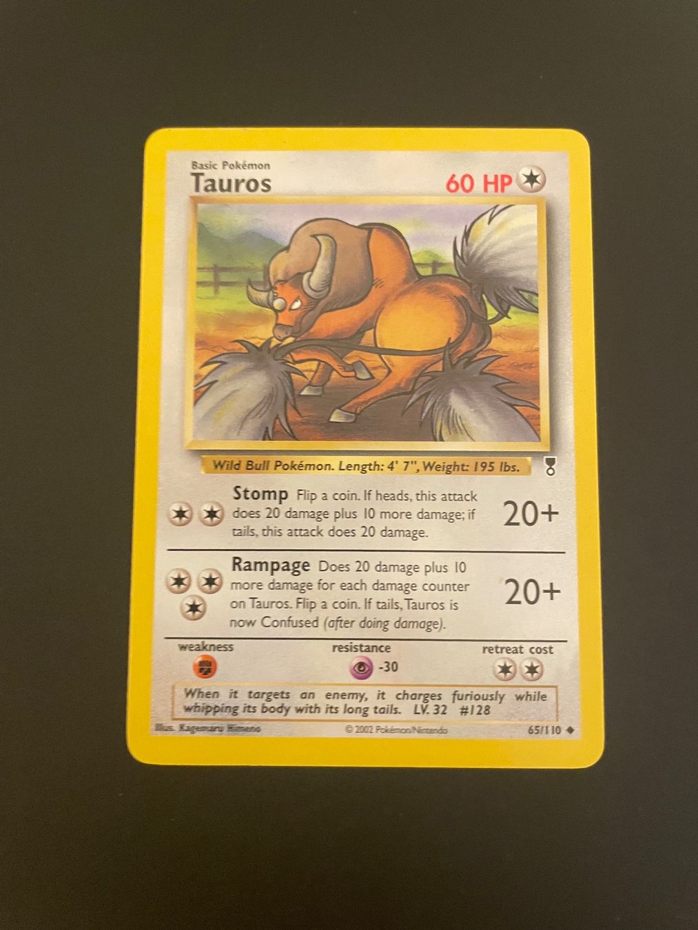 Pokémon Carte collezionabili: Tauros Legendary Collection – Usato da Zürich venduto da pokemon_cards