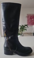 Hoher Lederstiefel, Bikerstyle, Gr. 38