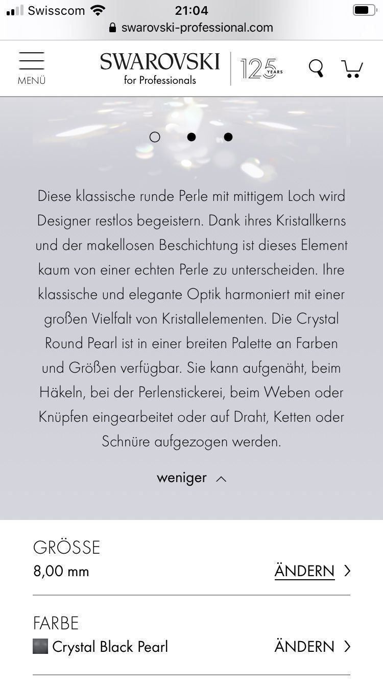 Ketten: SWAROVSKI Perlen Kette mit Kristall NEU – Neu (gemäss Beschreibung) aus Winkel von Luxtime 9