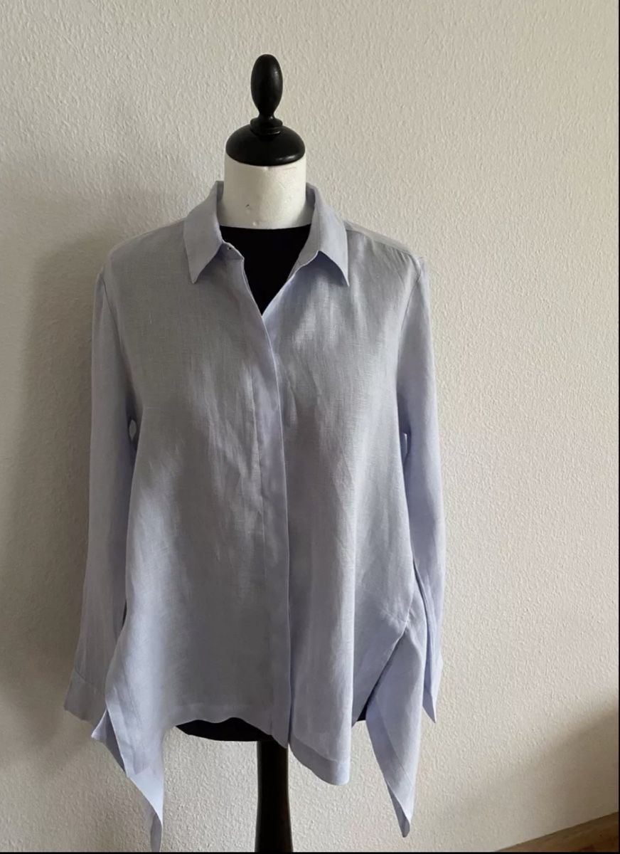 Camicette: Damen Leinenbluse hellblau Gr. 40 – Usato da Schaffhausen venduto da NellyE