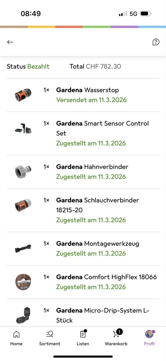 Gardena Tubi & Tubi flessibili: Bewässerungs Set Gardena Automatisch – Nuovo e nell'imballaggio originale da Ried-Brig venduto da inf_k7jw
