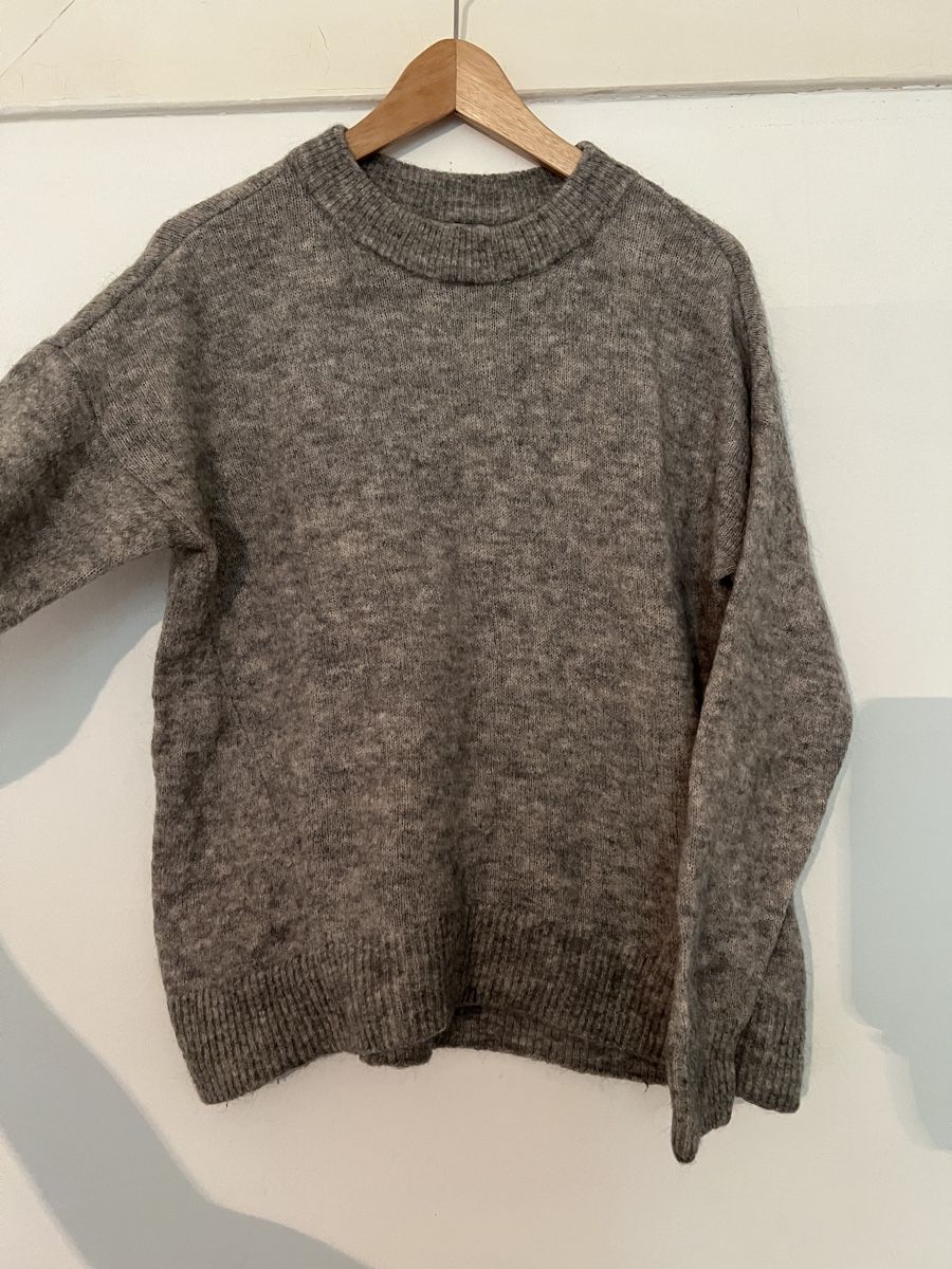 Maglioni & Felpe: Warmer Pullover, grau meliert, Mohair-Mix – Usato da Basel venduto da evaelette 2