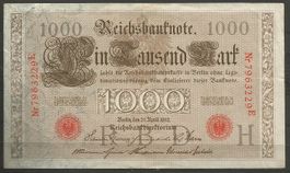 DEUTSCHES REICH - REICHSBANKNOTE - 1000 MARK, 21. APRIL 1910