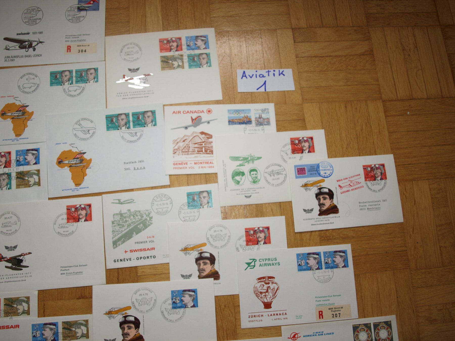Tutti i francobolli: 22 Aviatik Briefe gebraucht  siehe Bilder. – Usato da Aarau venduto da Marcele0 2
