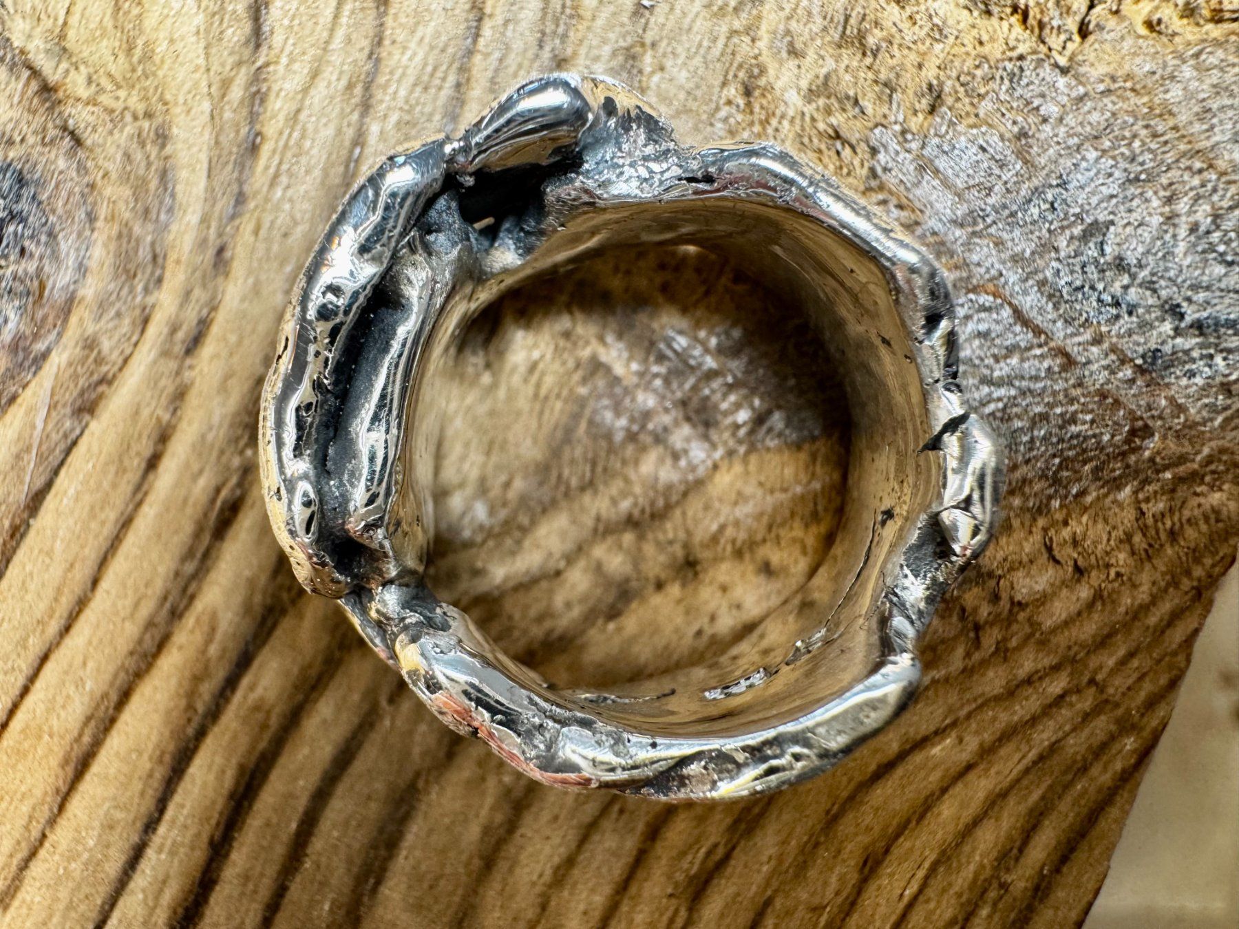 Anelli: Ein handgefertigter Diamant - Silber Ring – Nuovo e nell'imballaggio originale da Rüti ZH venduto da Herzschmiede 7