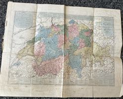 Alte Landkarte der Schweiz, Henri Keller, Rarität!