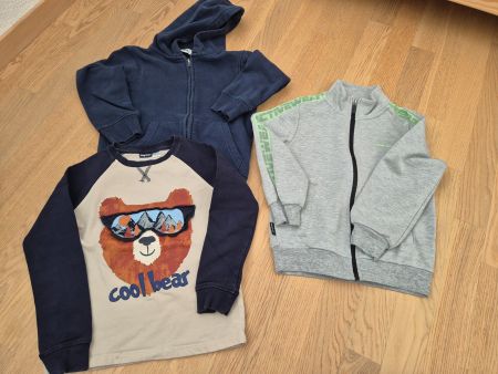 3x Pullover Sweatjacke Gr.122