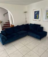Ecksofa Tiefenblau
