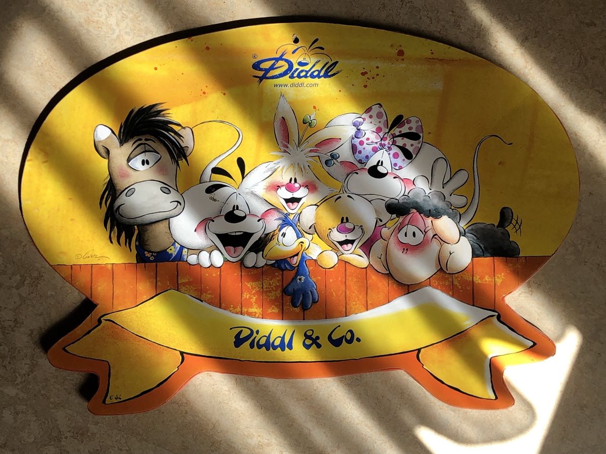 Insegne: Diddl Schild Deko Vintage 2004 – Usato da Brugg AG venduto da Vintage_und_Allerlei