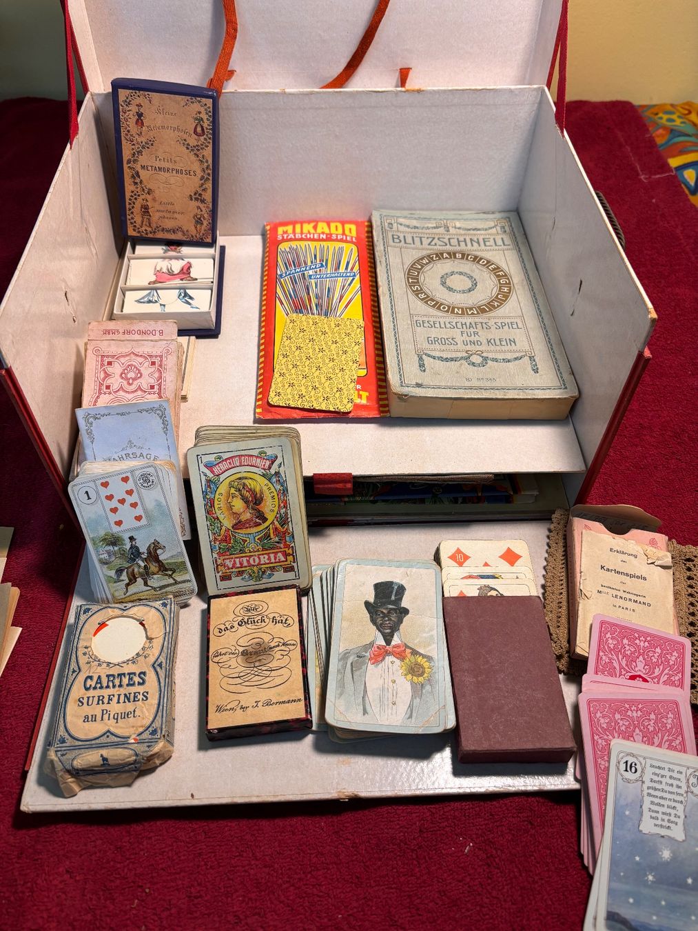Giochi: Antike Spielesammlung in Schatulle – Usato da Hindelbank venduto da brm_72zv 5