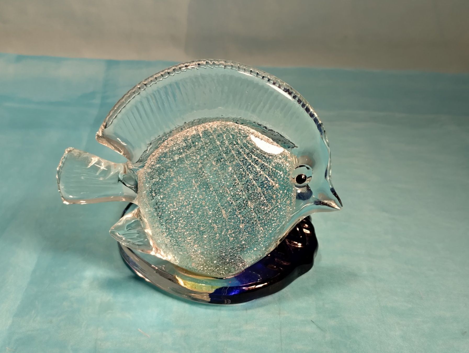Partylite Portacandele: Teelichthalter PartyLite Fisch, Glas – Usato da Bellach venduto da JingleCherry 2