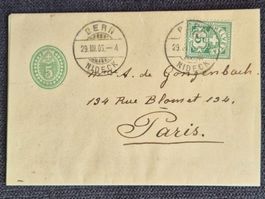 Briefumschlag von 1905, Bern nach Paris