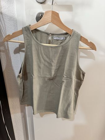 Débardeur Stradivarius vert olive taille S bon état
