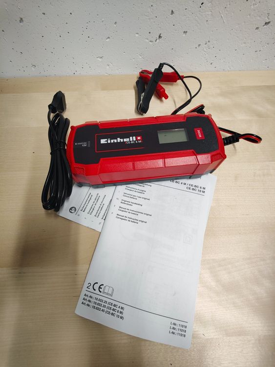 Einhell Batterie-Ladegerät CE-BC 6 M Rot-Schwarz