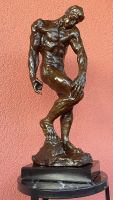 Adam Statue Rodin, Bronze Berühmtes Sammlerstück 55cm 10kg