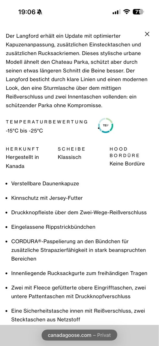Canada Goose Giacche: CANADA GOOSE - Langford Parka – Nuovo (secondo la descrizione) da Mühlethurnen venduto da Aendu1984 7