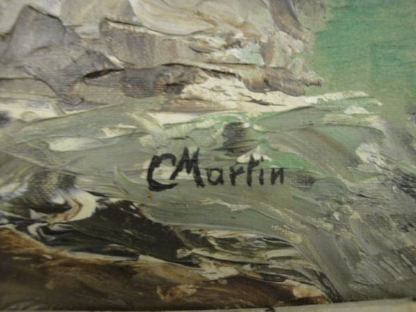 Dipinti: C.Martin. Hirte mit Schafen am Bergsee – Usato da Trachslau venduto da post35 1