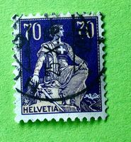 Nr.162 Sitzende Helvetia mit Schwert  GESTEMPELT   