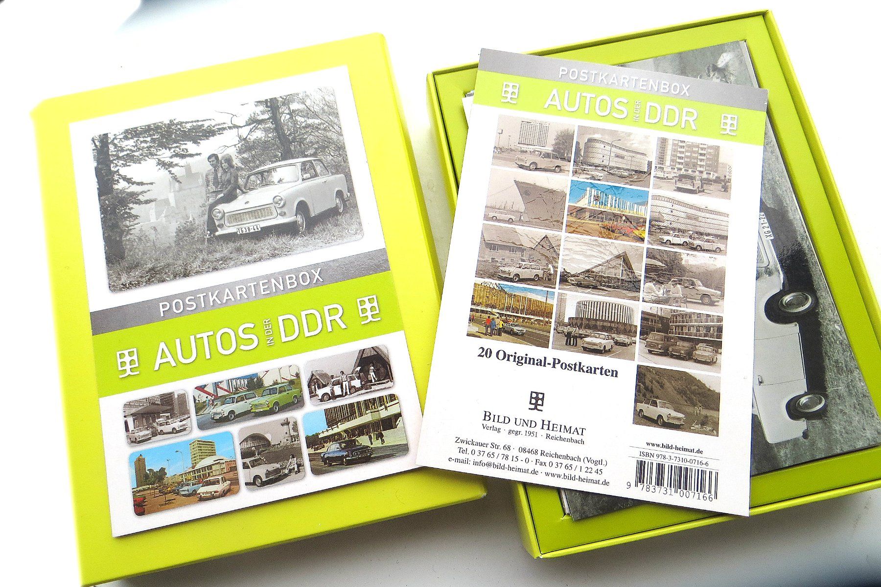 Ansichtskarten: DDR-Autos -- Postkartenbox mit 20 Original - DDR Karten – Neu und originalverpackt aus Bern von Ultimaa 1