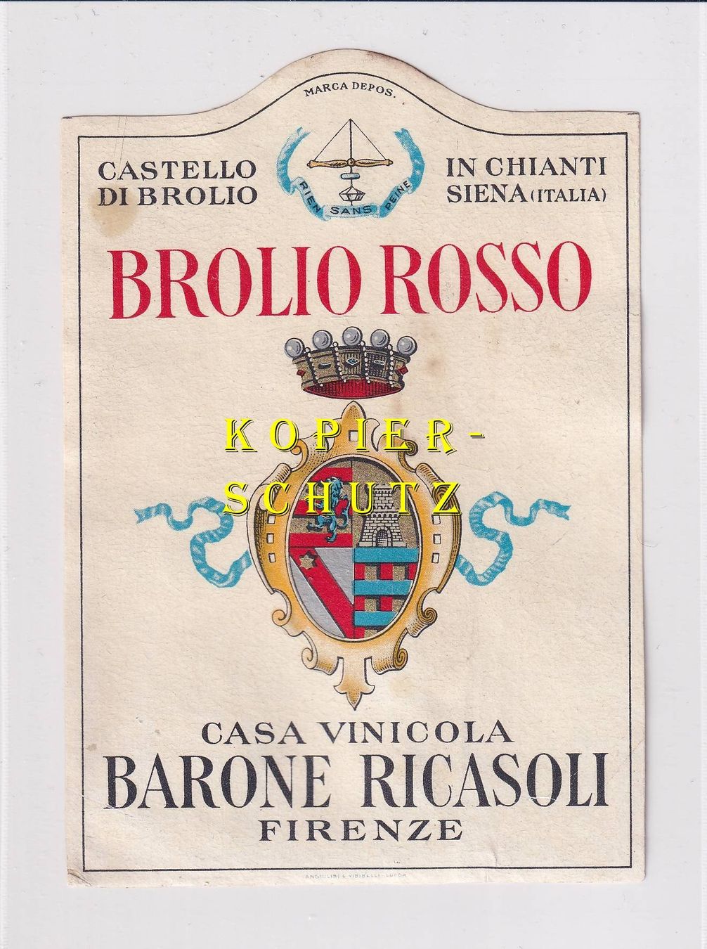 Papier: Etikette - Brolio Rosso /bd – D'occasion à Hombrechtikon par Rudolf07