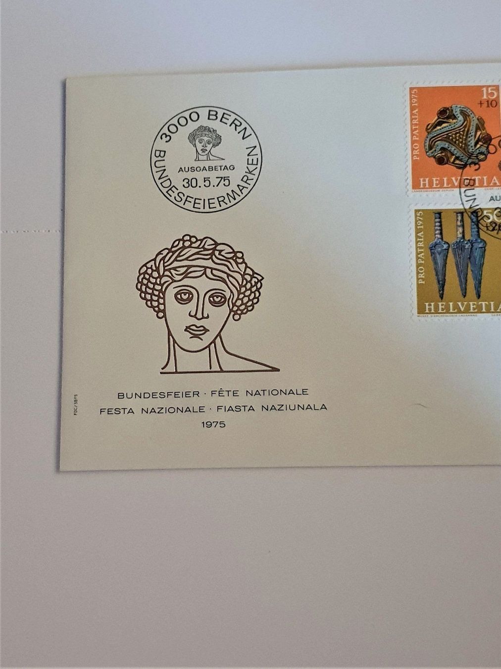 Alle Briefmarken: (35)  Pro Patria 1975  mit ET – Gebraucht aus Schwarzhäusern von Inot3 3
