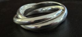 Bague triple argent plaqué 5 microns taille 57 état neuf ☆☆☆