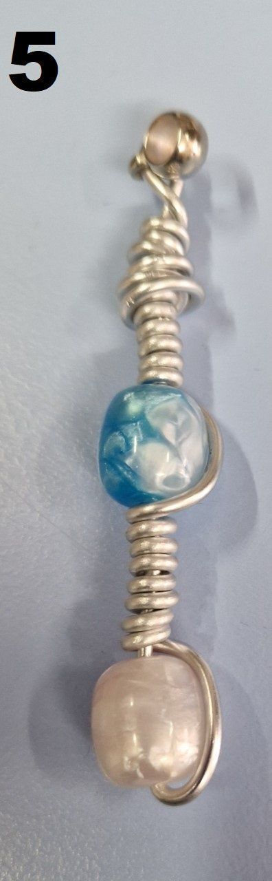 Portachiavi: Porte-clé alu argenté et perles UNIQUE – Nuovo e nell'imballaggio originale da St-Imier venduto da goodber 4