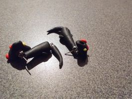 Ohrstecker Hund, schwarz, 2-teilig