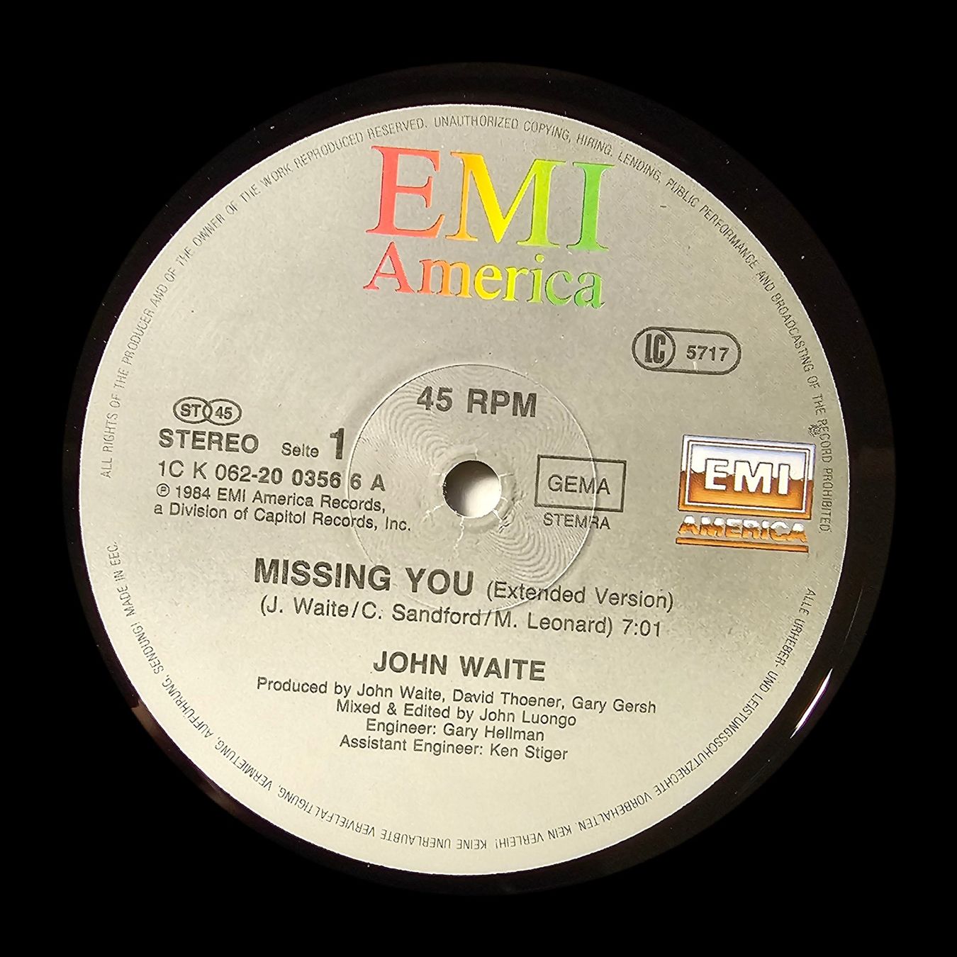 Schallplatten: John Waite – Missing You – Gebraucht aus Wahlen b. Laufen von Cg10 2
