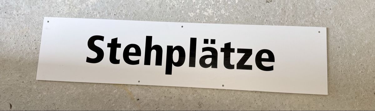 Insegne: Schwingfest Schild Stehplätze – Usato da Affoltern BE venduto da _Kaeser_
