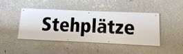 Schwingfest Schild Stehplätze
