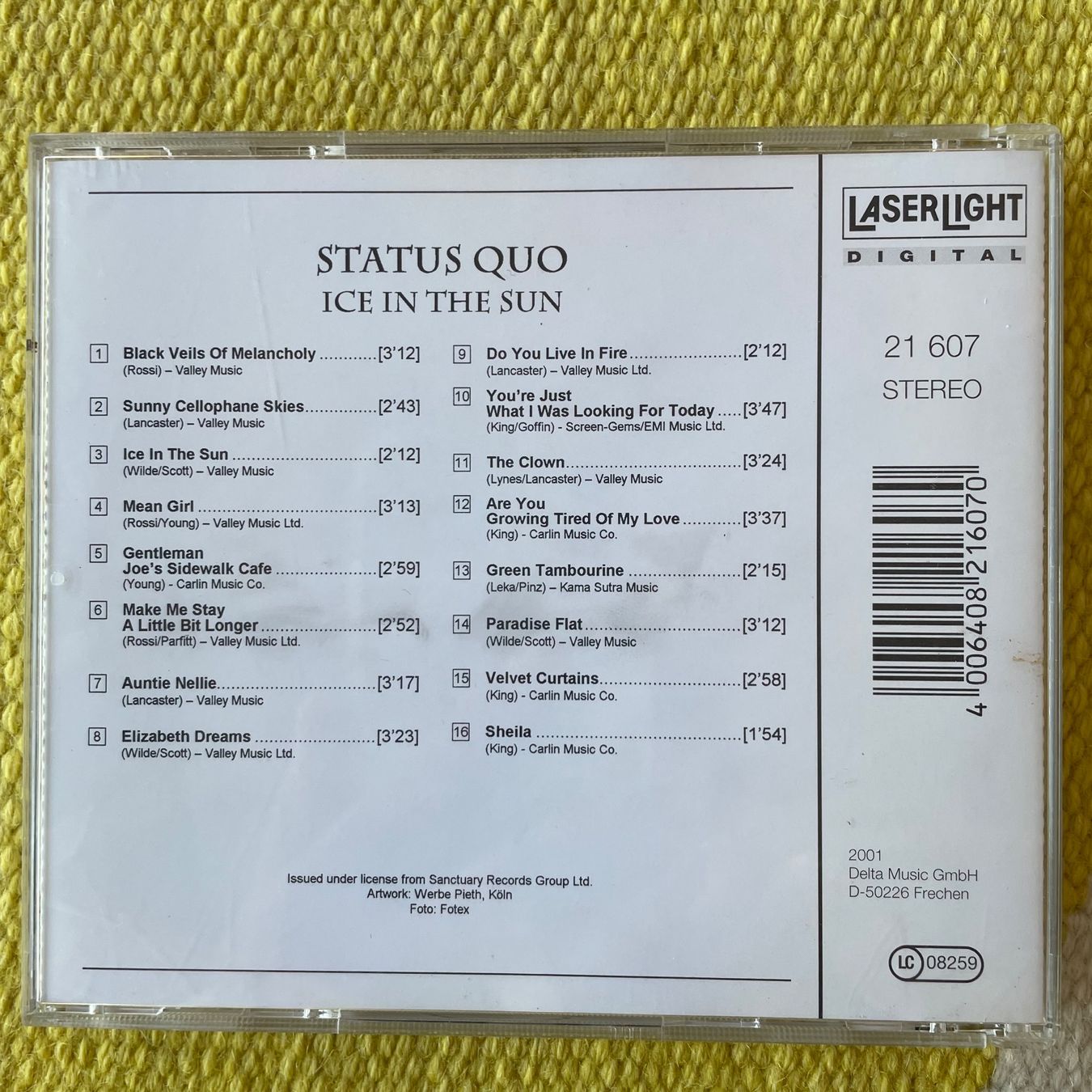 CD: STATUS QUO-ICE IN THE SUN – Usato da Rorschacherberg venduto da CD-Roli 1
