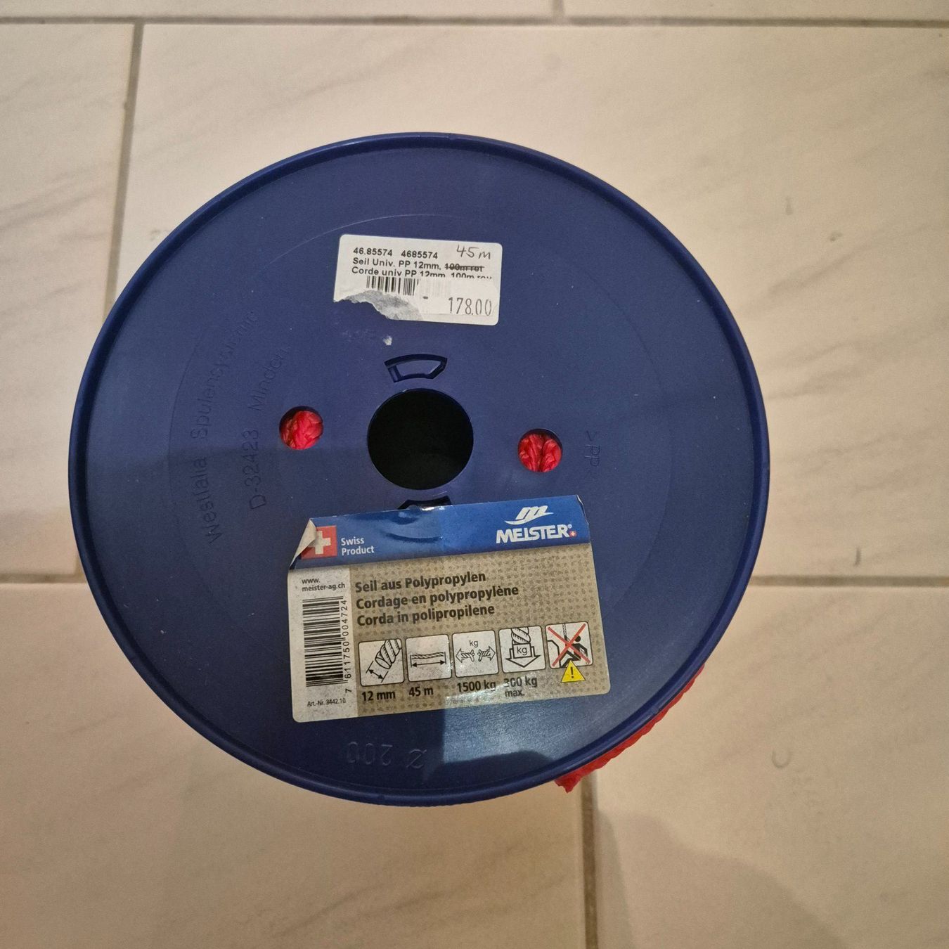 Corde: Seil aus Polypropylen 45 Meter – Nuovo e nell'imballaggio originale da Arni AG venduto da kurtrmeier