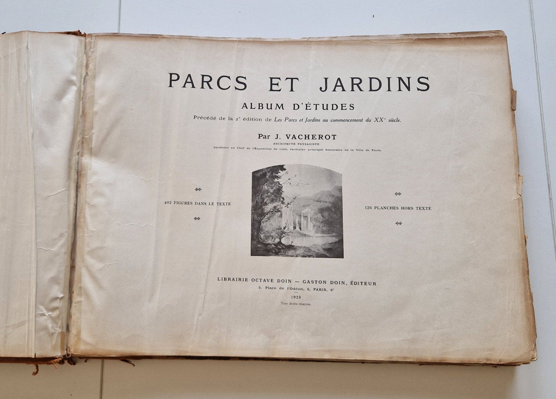 Libri: 1925 - Parcs et jardins – Usato da Fortunau (Ayent) venduto da le.baron