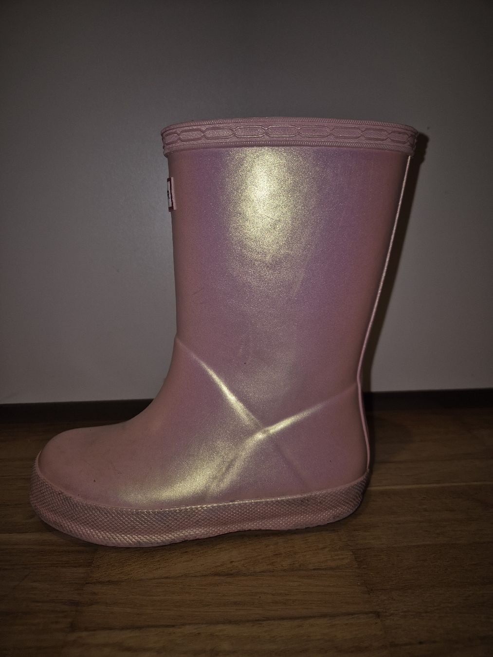 Hunter Scarpe per ragazze: Hunter Gummistiefel, rosa schimmernd, Gr. 25 – Usato da Jona venduto da Davero_2709 1