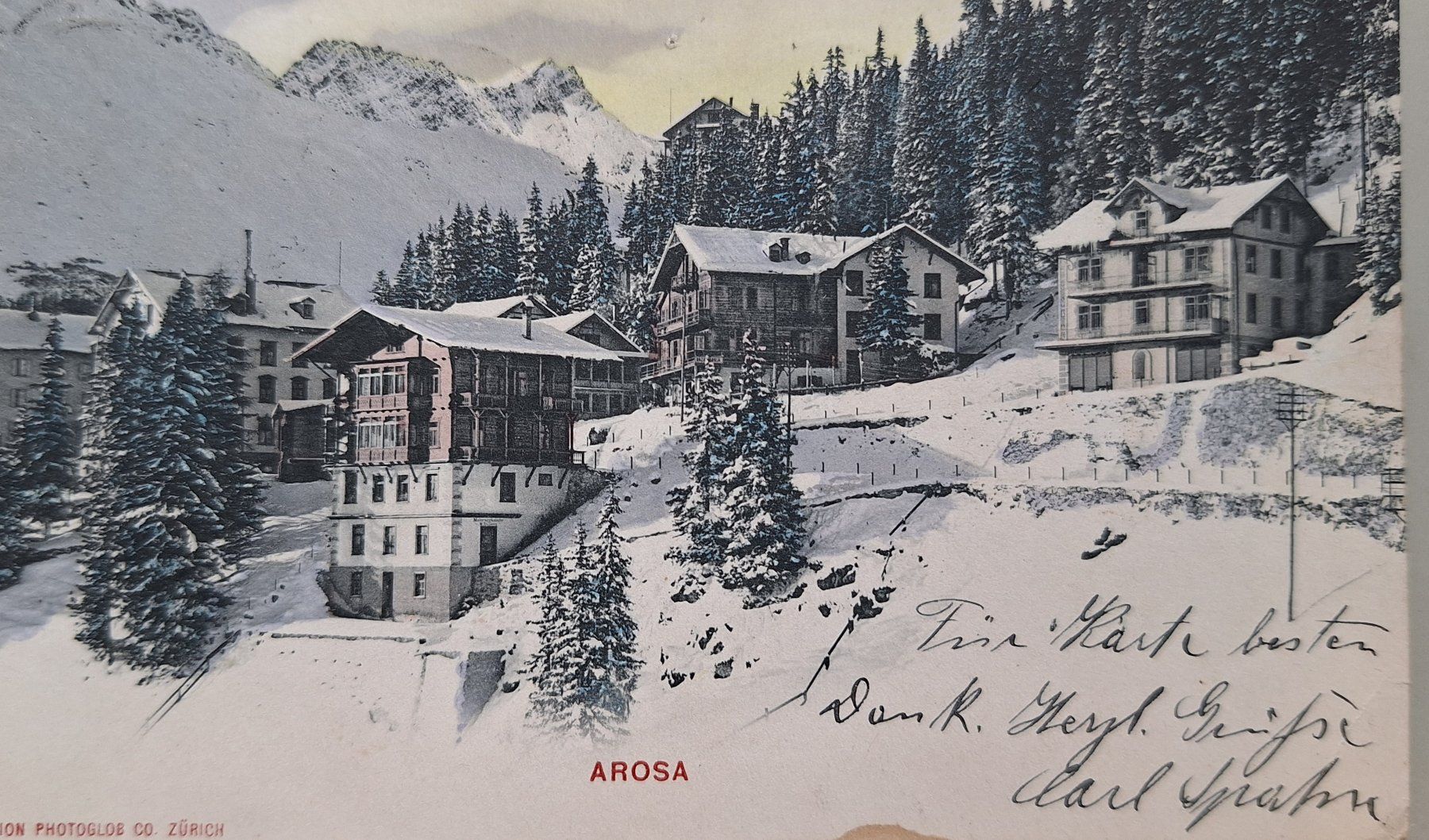 Cartoline postali: AK CP Arosa Winter alte Häuser 1905 GR – Usato da Gurtnellen venduto da Stonevalley007 1