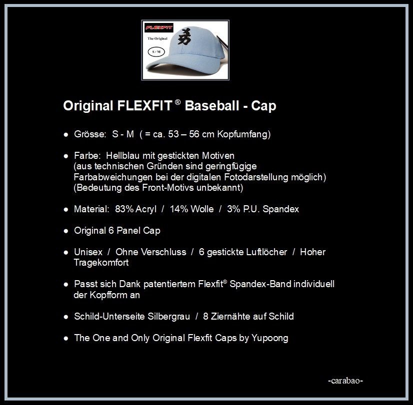 Flexfit Copricapi, berretti & cappellini: Original FLEXFIT® Baseball-Cap / Gr. S-M – Nuovo (secondo la descrizione) da Winterthur venduto da -carabao- 6